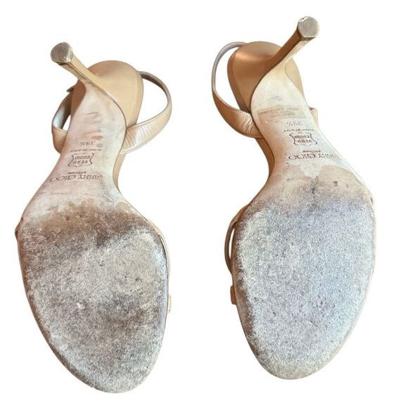 Jimmy Choo Women's Leather Indie Slingback Heels in Nude Size 9.5 (39.5) - Picture 5 of 8